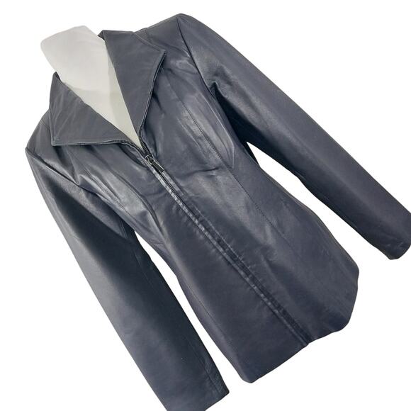 NWOT! EAST 5TH! LAVENDER PURPLE GENUINE LEATHER ZIPPER FRONT JACKET, COAT! SZ M - Picture 11 of 11